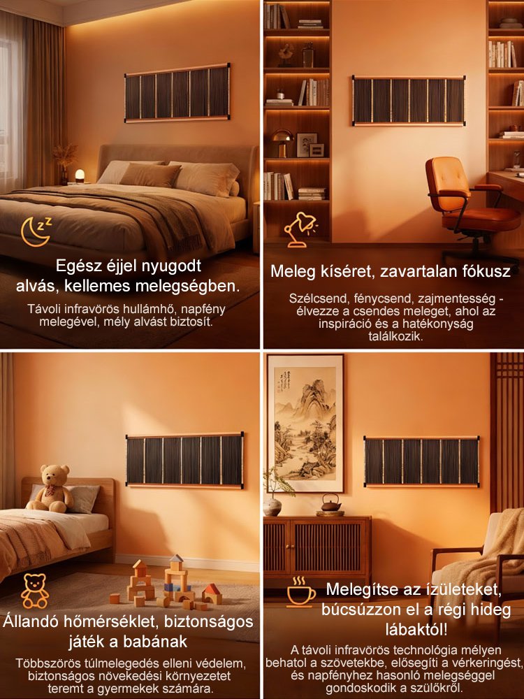 【5 másodperces gyorsfűtés】Német csúcstechnológiás grafén falmelegítő