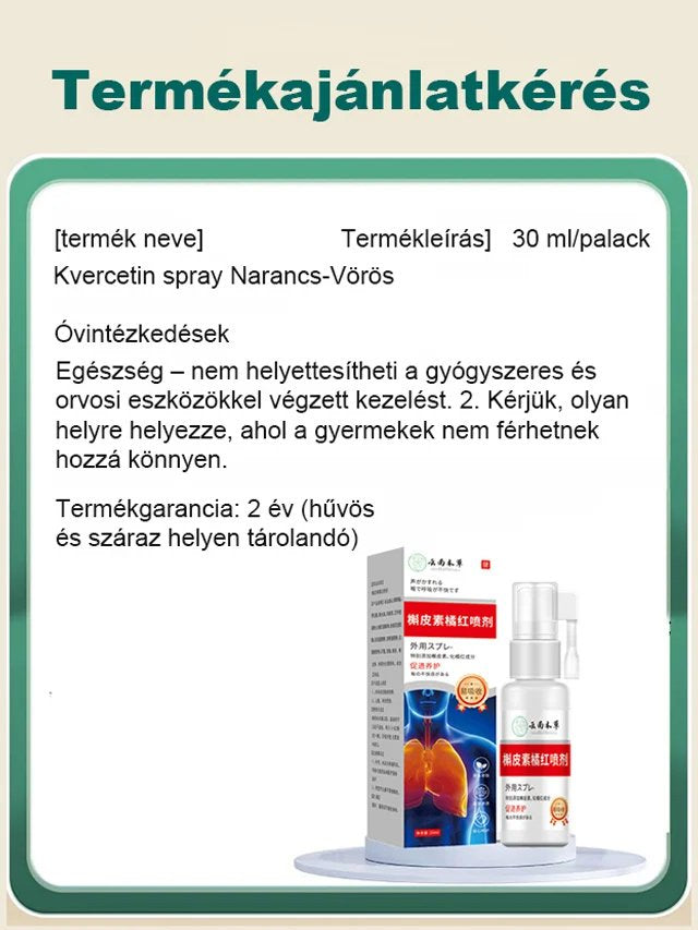Yunnan gyógynövény quercetin narancsvörös spray