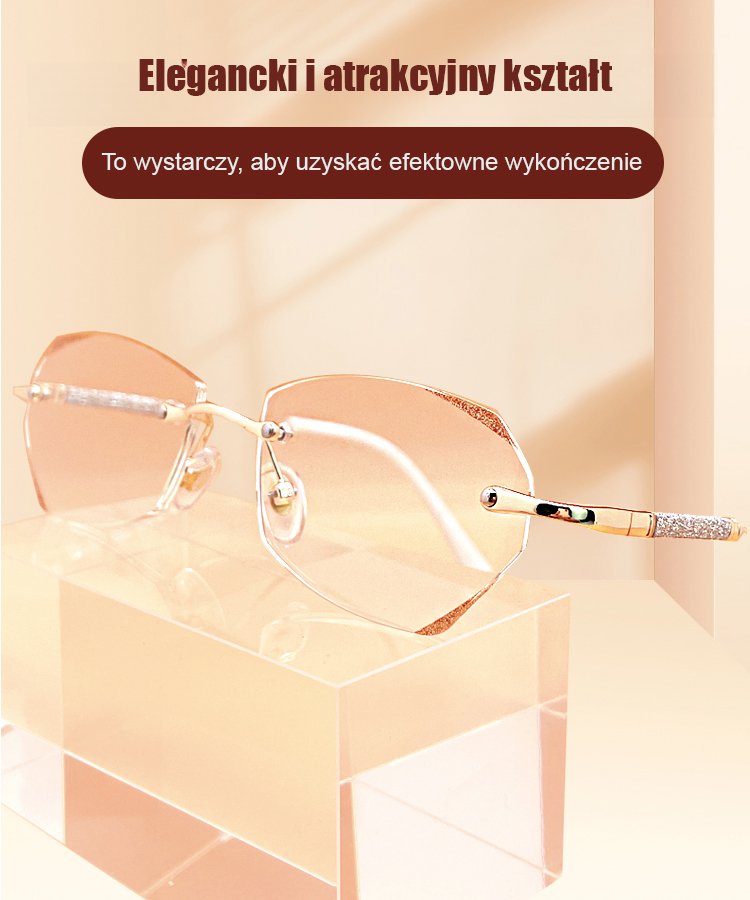 Bezramkowe okulary antyrefleksyjne Diamond Cut Edge Anti-Blue Light Presbyopia