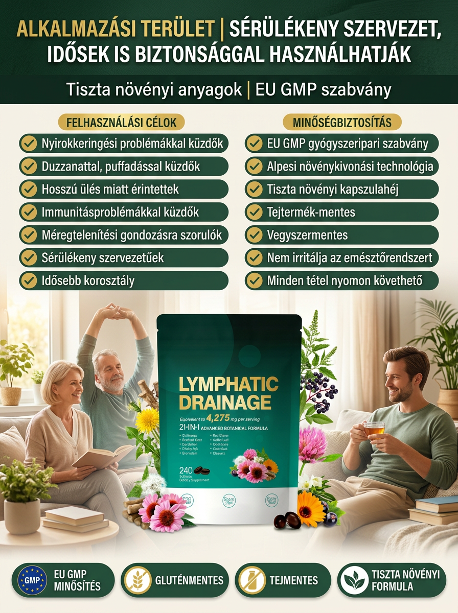 nyirokkeringést támogató lágy kapszula
