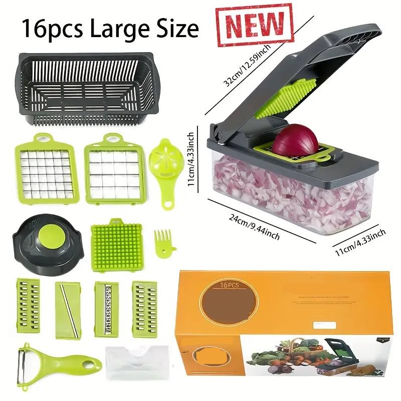 🎊 16-częściowy zestaw 🎊 Wielofunkcyjna krajalnica do owoców i warzyw