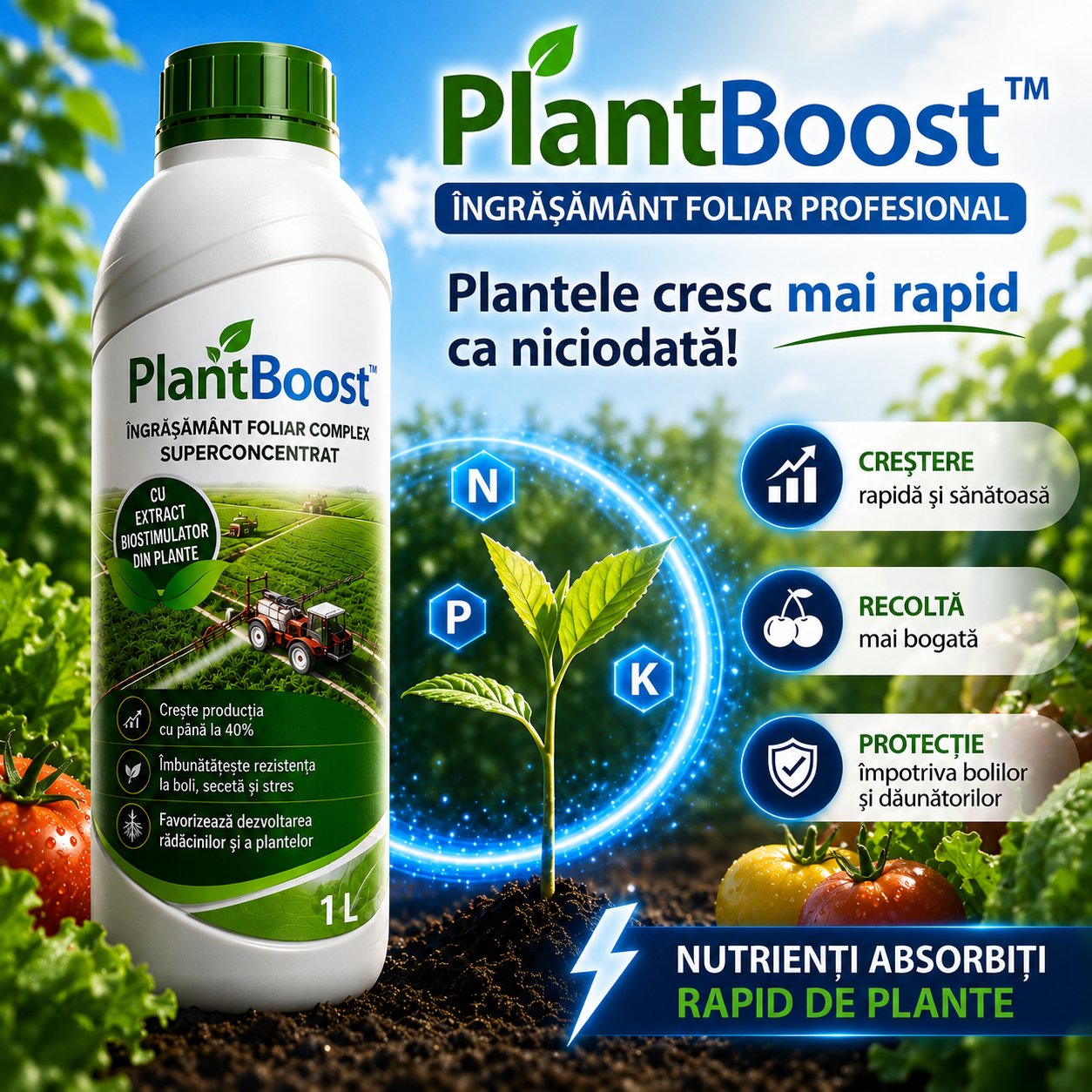 Professzionális lombtrágya – PlantBoost™