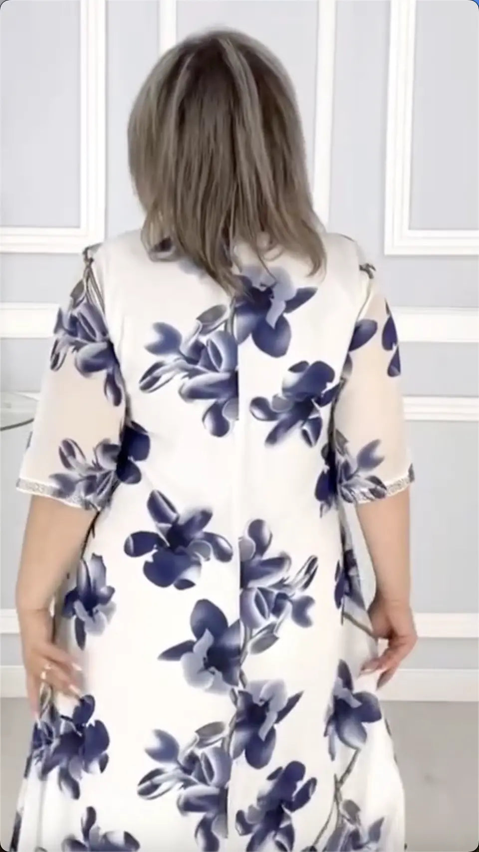 🌸2026-ös új divatos nyomott sifonruhák