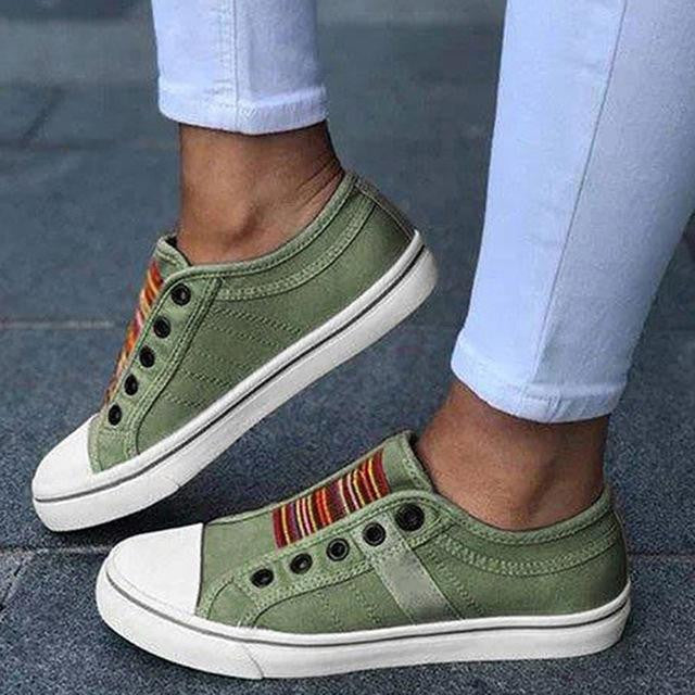 2025 nowe letnie buty ortopedyczne Vintage Denim Slip On