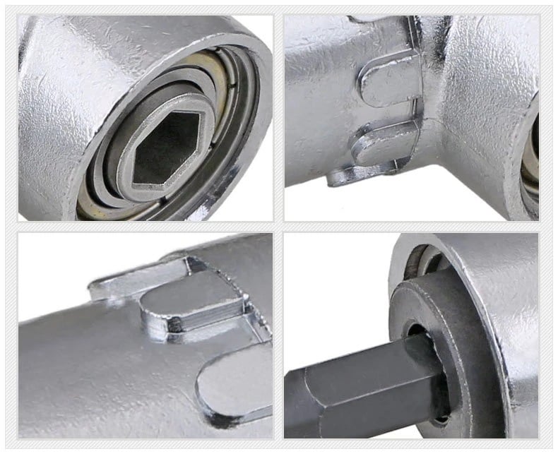 【👍Obowiązkowa pozycja dla miłośników rzemiosła】🔧Wiertła kątowe 105° – przedłużki – adaptery do kluczy