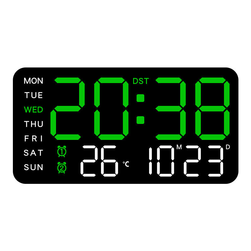 🔥🕘 Nagy LED digitális falióra 🏡