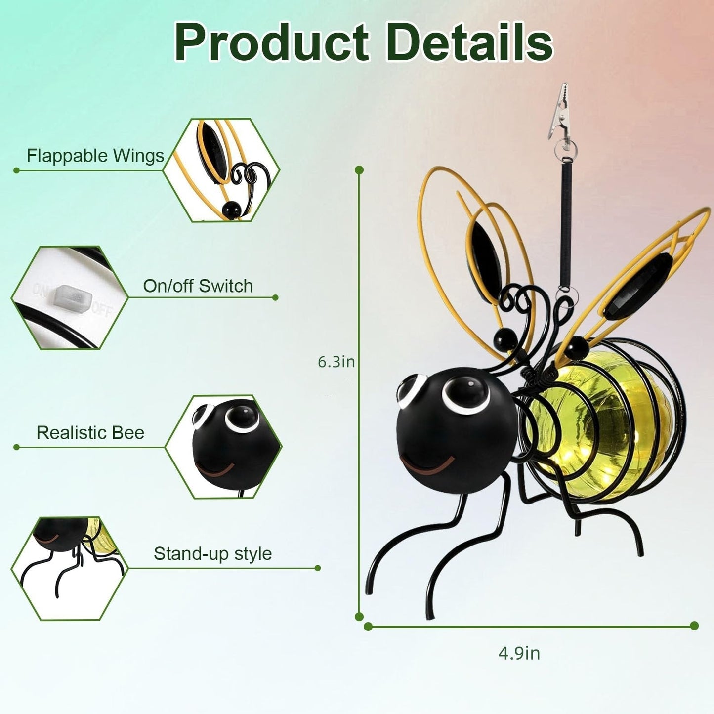 🔥 Az akció utolsó napja 🐝 Napelemes függő rovarlámpa