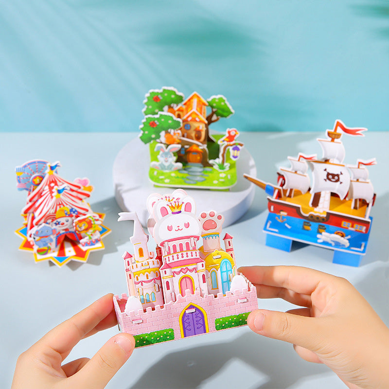 đ§© ĂpĂtse fel sajĂĄt 3D vilĂĄgĂĄt â 3D papĂr puzzle Ă©pĂtĆkĂ©szlet (4 darab, ragasztĂł nĂ©lkĂŒl) â UtĂĄnvĂ©tes đ°