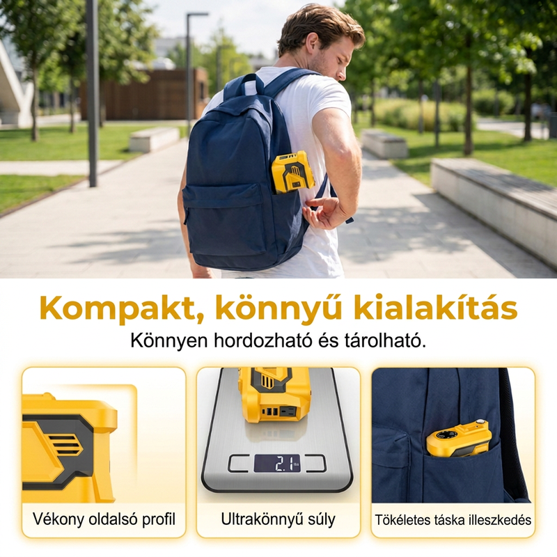 ⚡ Táplálja eszközeit bárhol – 300W hordozható feszültségátalakító 18V szerszámakkumulátorokhoz 🔋🛠️