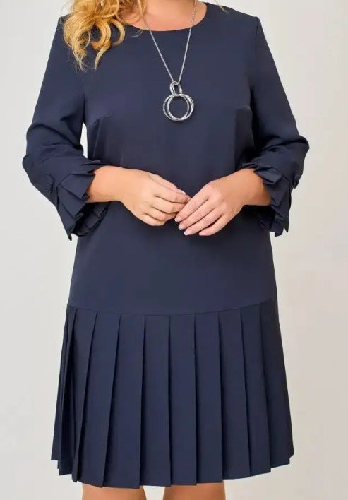💌[S-5XL]👗Kiváló minőségű, elegáns ruha egyszínűben