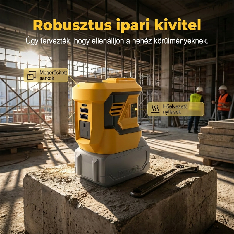 ⚡ Táplálja eszközeit bárhol – 300W hordozható feszültségátalakító 18V szerszámakkumulátorokhoz 🔋🛠️
