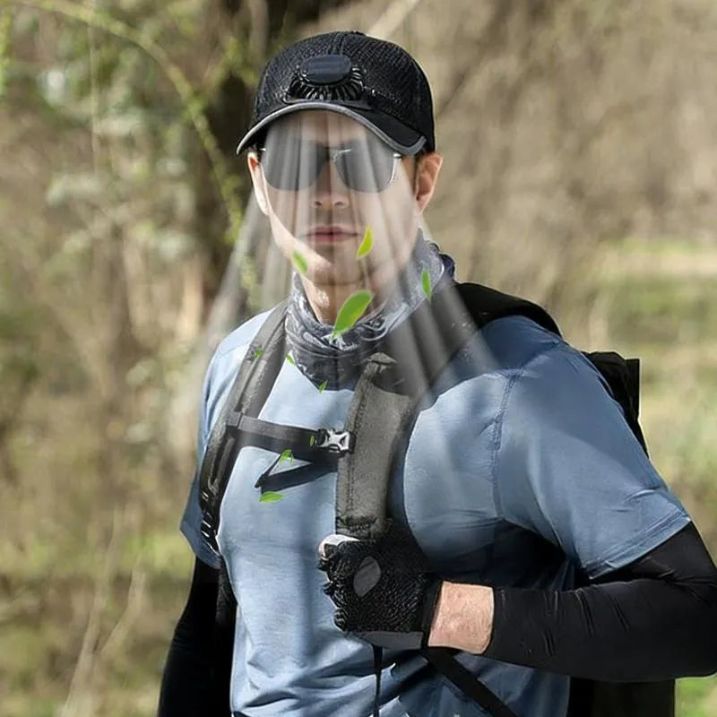 🔥NAGY AKCIÓ - 49% KEDVEZMÉNY🧢2026 Pro kültéri hűtősapka: Dupla ventilátorsapka