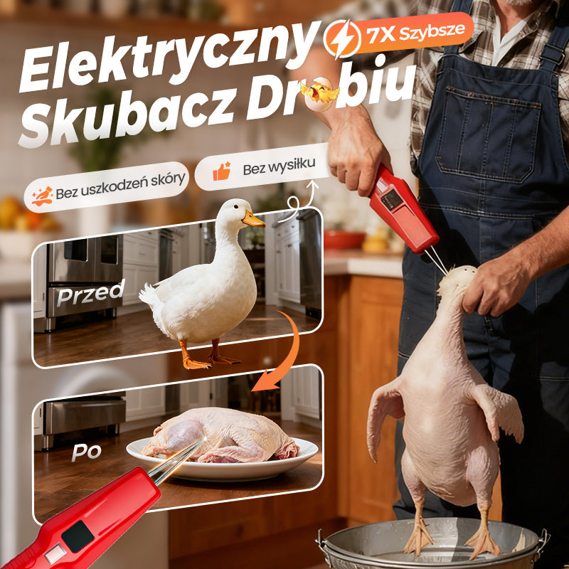 🐓Elektryczna maszyna do skubania drobiu – łatwe skubanie, oszczędność czasu i wysiłku!