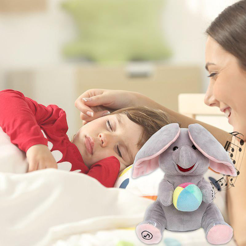 🎁🐘 Śliczna pluszowa zabawka w kształcie słonia do zabawy w chowanego