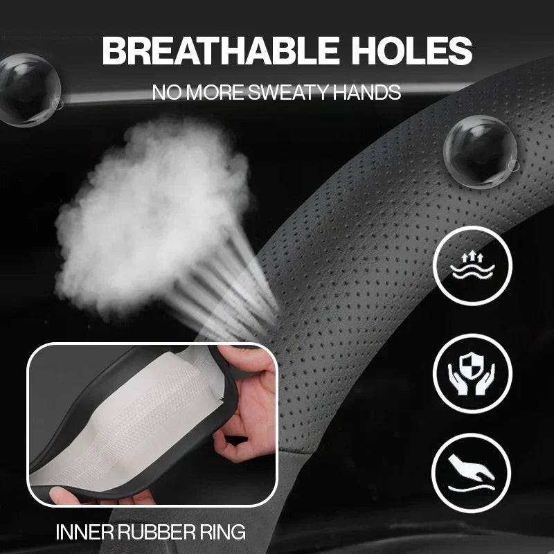 DriveCore Elite Grip kormánykerék-borítás – Izzadságálló bőr és teljesítménynövelés