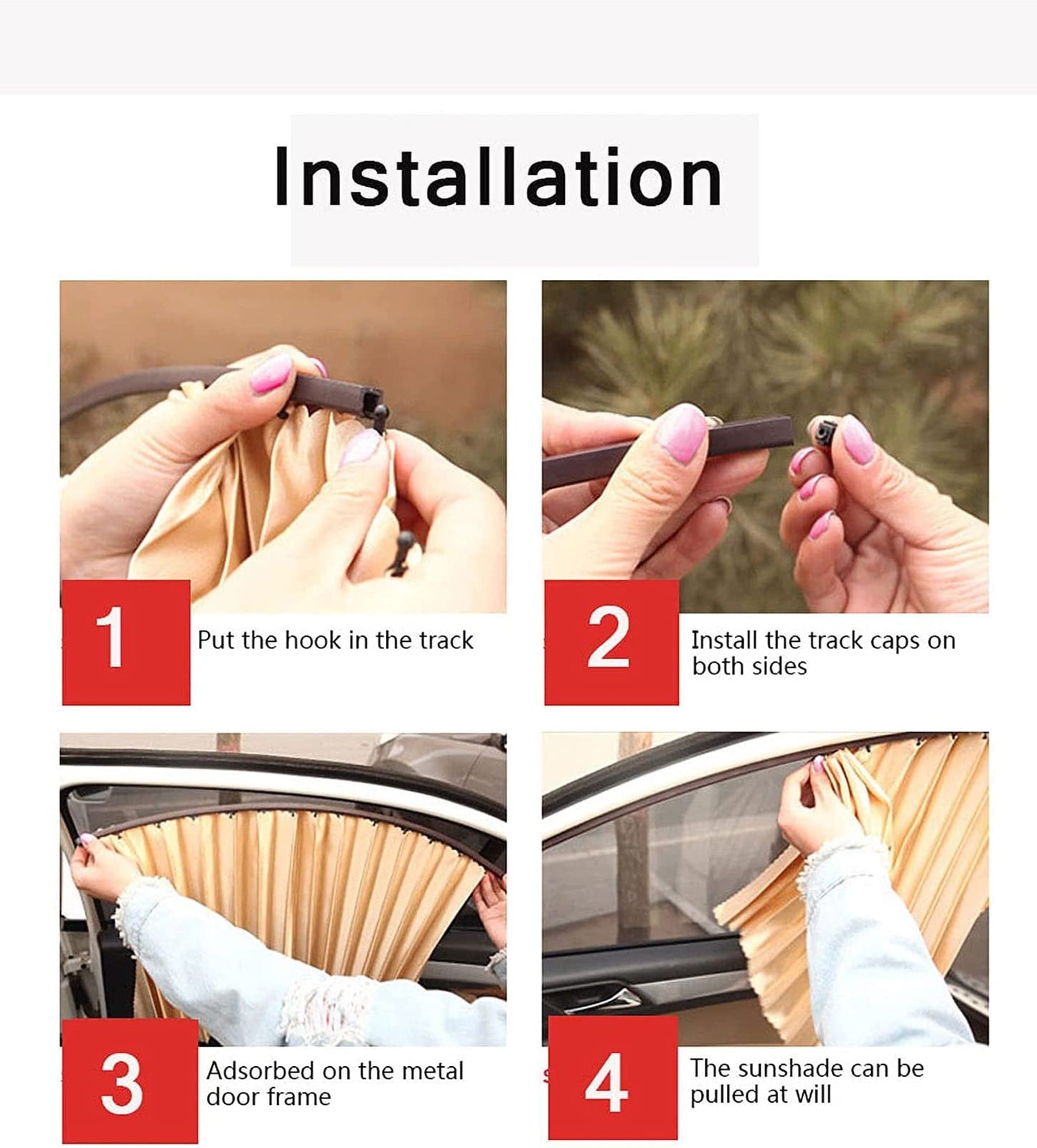 🔥Uniwersalna magnetyczna osłona przeciwsłoneczna na boczną szybę samochodu