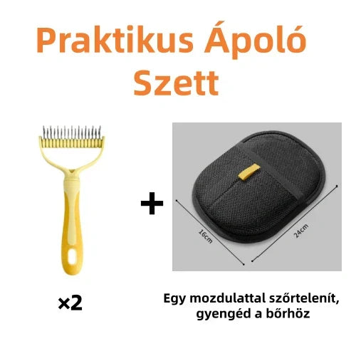 🐾 Kétoldalas állatfésű – gyors és hatékony! ✨