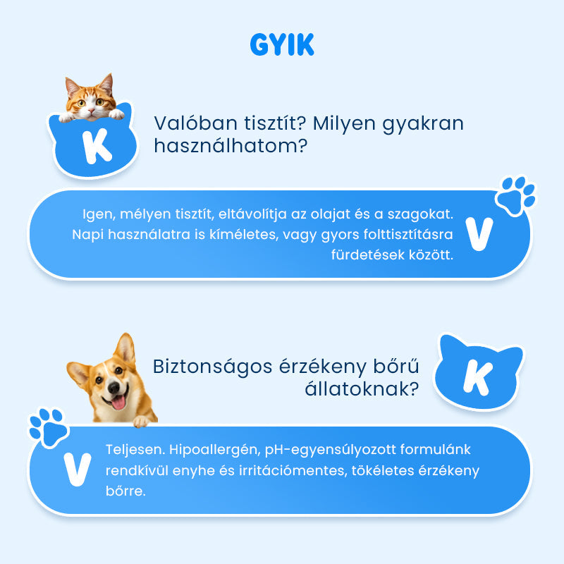 🐱 Gyengéd, Növényi Alapú Dezodoráló Hab Háziállatoknak