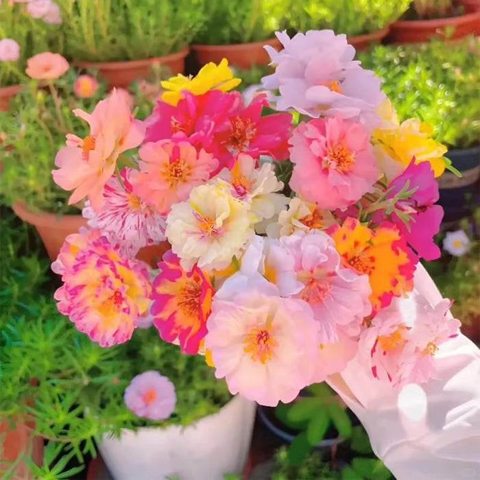💫🌸KUP 1, DOSTAŃ 1 GRATIS | Moss Rose🌿Nasiona kwiatów wieloletnich z suplementem wspomagającym wzrost roślin