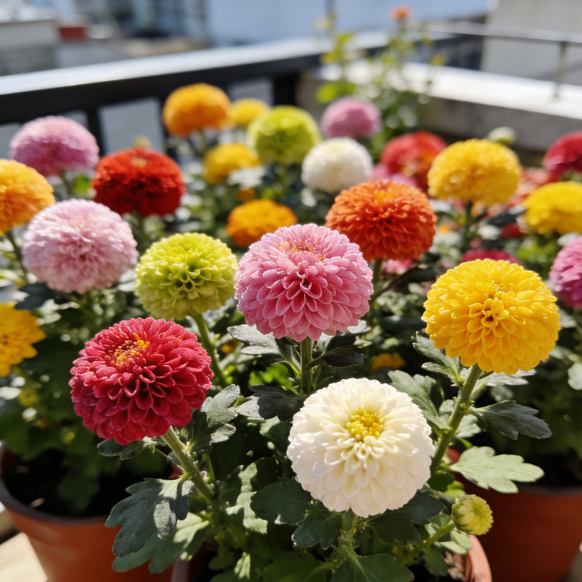 🏵️ Színes krizantémmagok – mint élő pingponglabdák a kertedben!