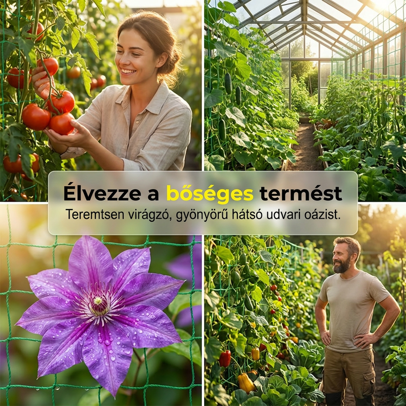 🌿Kerti pergolahálók, futónövényekhez való hálók 🍅