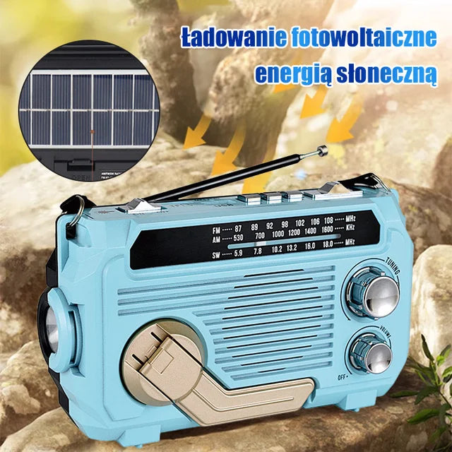 Ręczne radio z funkcją ładowania awaryjnego