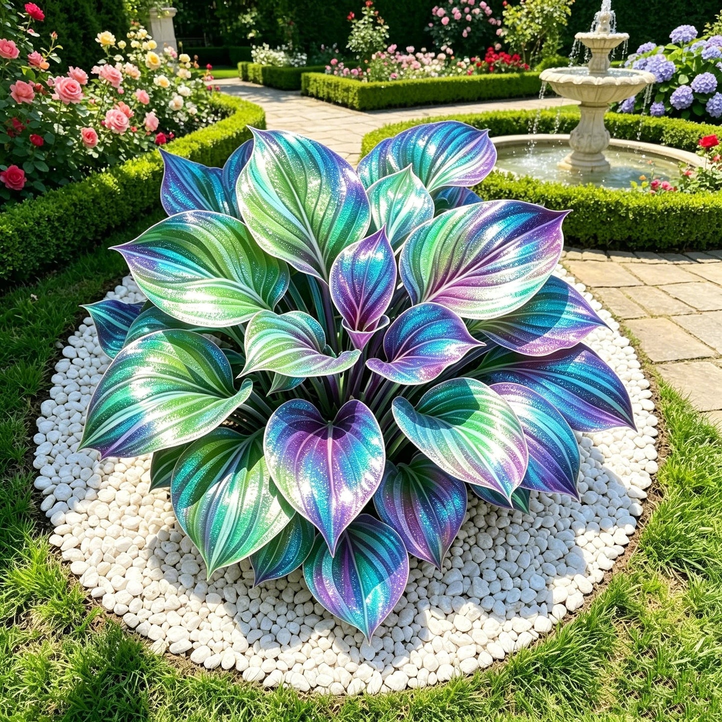 💎 Ritka, többszínű, opál hosta 🌿 Lenyűgöző lombozat, amely egész szezonban csillog
