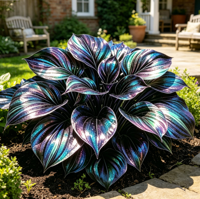💎 Ritka, többszínű, opál hosta 🌿 Lenyűgöző lombozat, amely egész szezonban csillog