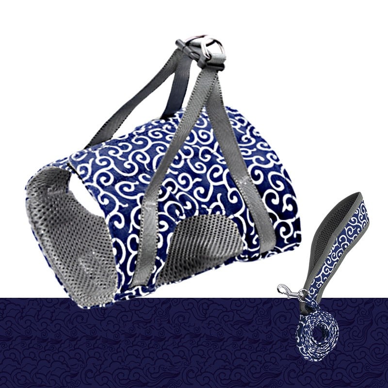 Smycz dla zwierząt z pasem piersiowym i paskiem