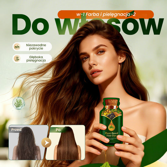 Delikatna roślinna farba do włosów – szybko działająca