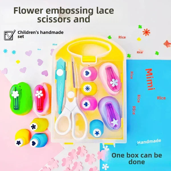 💖Ajándék a gyermeknek🎁Kreatív gyerekek DIY lyukasztó kézműves készlet🎉A gyermekek kreativitásának fejlesztése