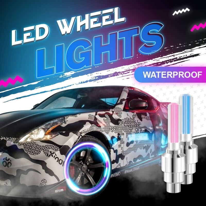 🌈 💡 Wodoodporne światła LED do kół 【✨ 1+3 gratis】