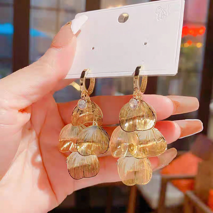 🍀Kolczyki damskie z zawieszką w kształcie liścia