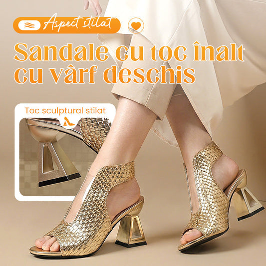 🏖️👠Elegáns, nyitott orrú, magas sarkú női szandálok – Karcsú szárak, kényelmes járás 👡