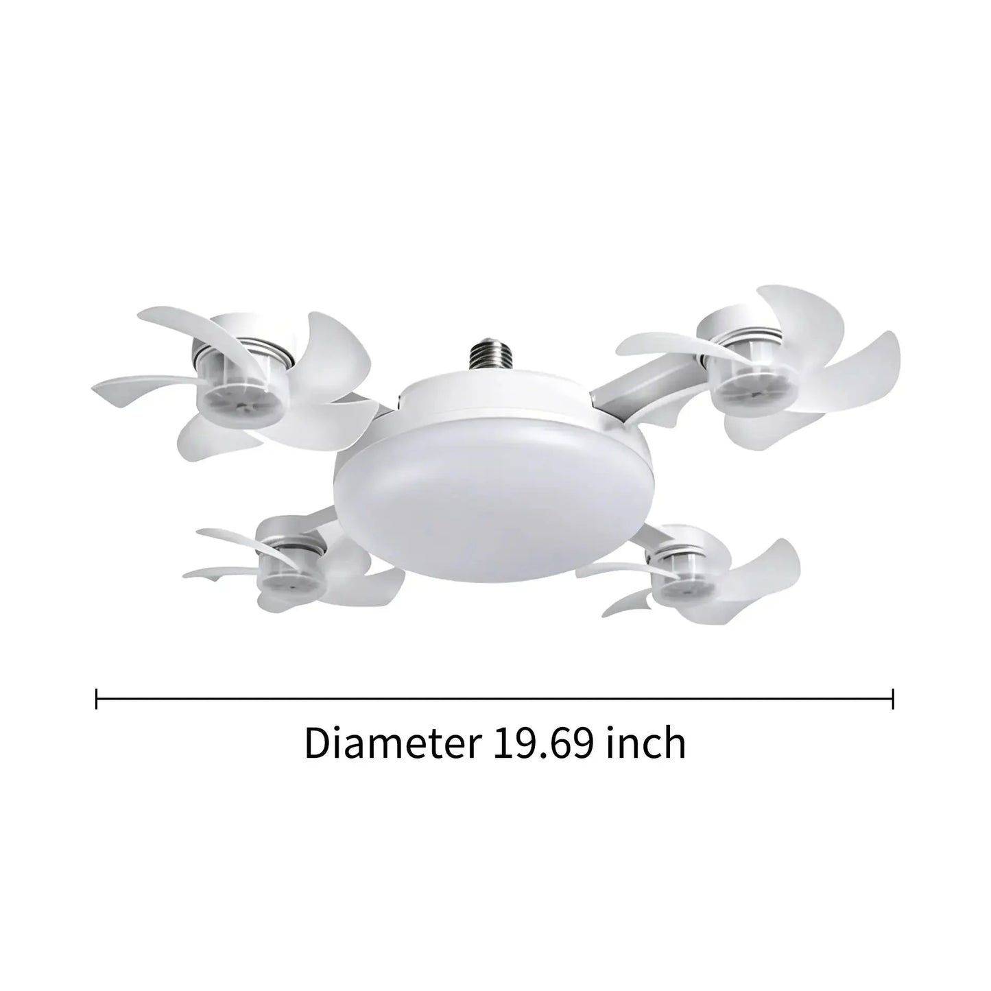 Modern mennyezeti ventilátorlámpa E27-es foglalattal (2026-os modell) - csendes 2 az 1-ben LED ventilátor távirányítóval