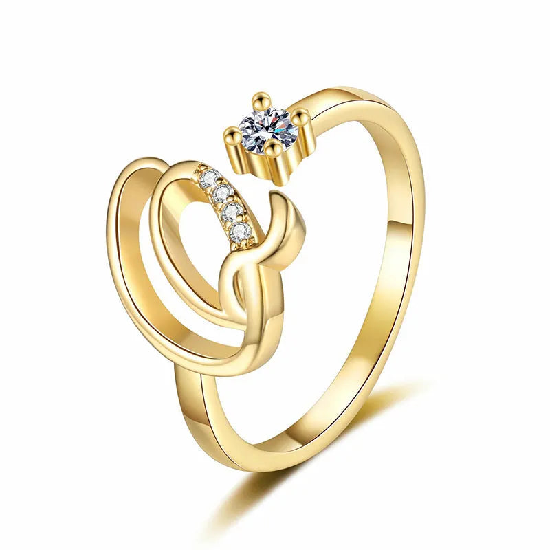 ⏳Időben korlátozott 50% kedvezmény⏰Állítható csillogó kezdőgyűrű nőknek💍