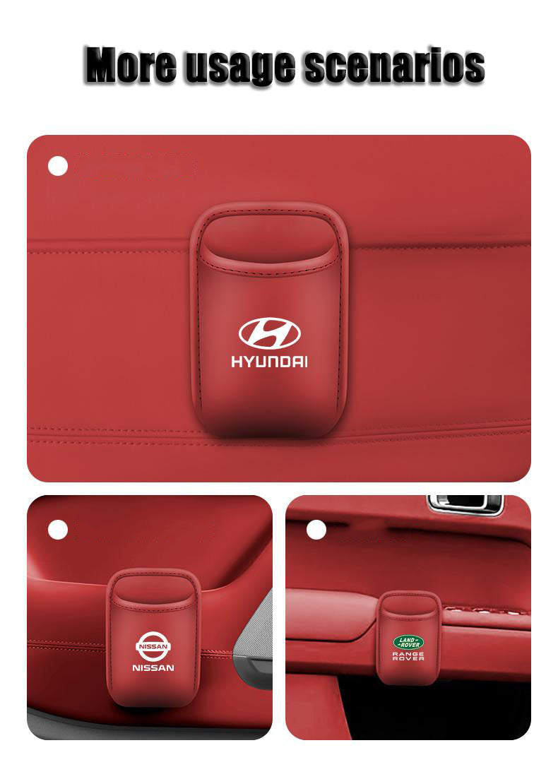 Leather Car Cup Holder Organizer