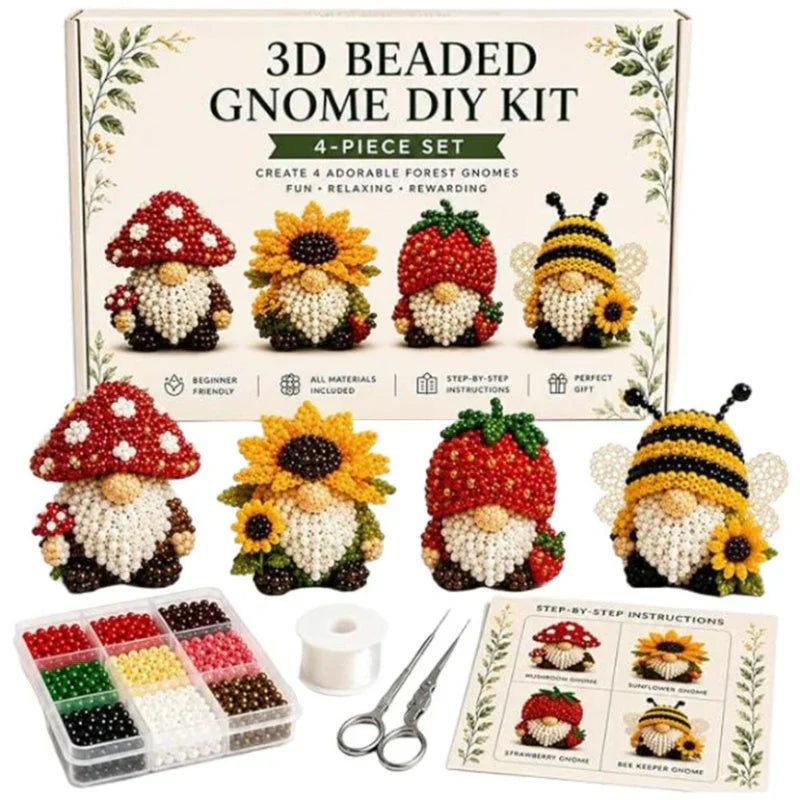 🧵🦉Bébi állatok kézműves készlet 3D gyöngyökkel