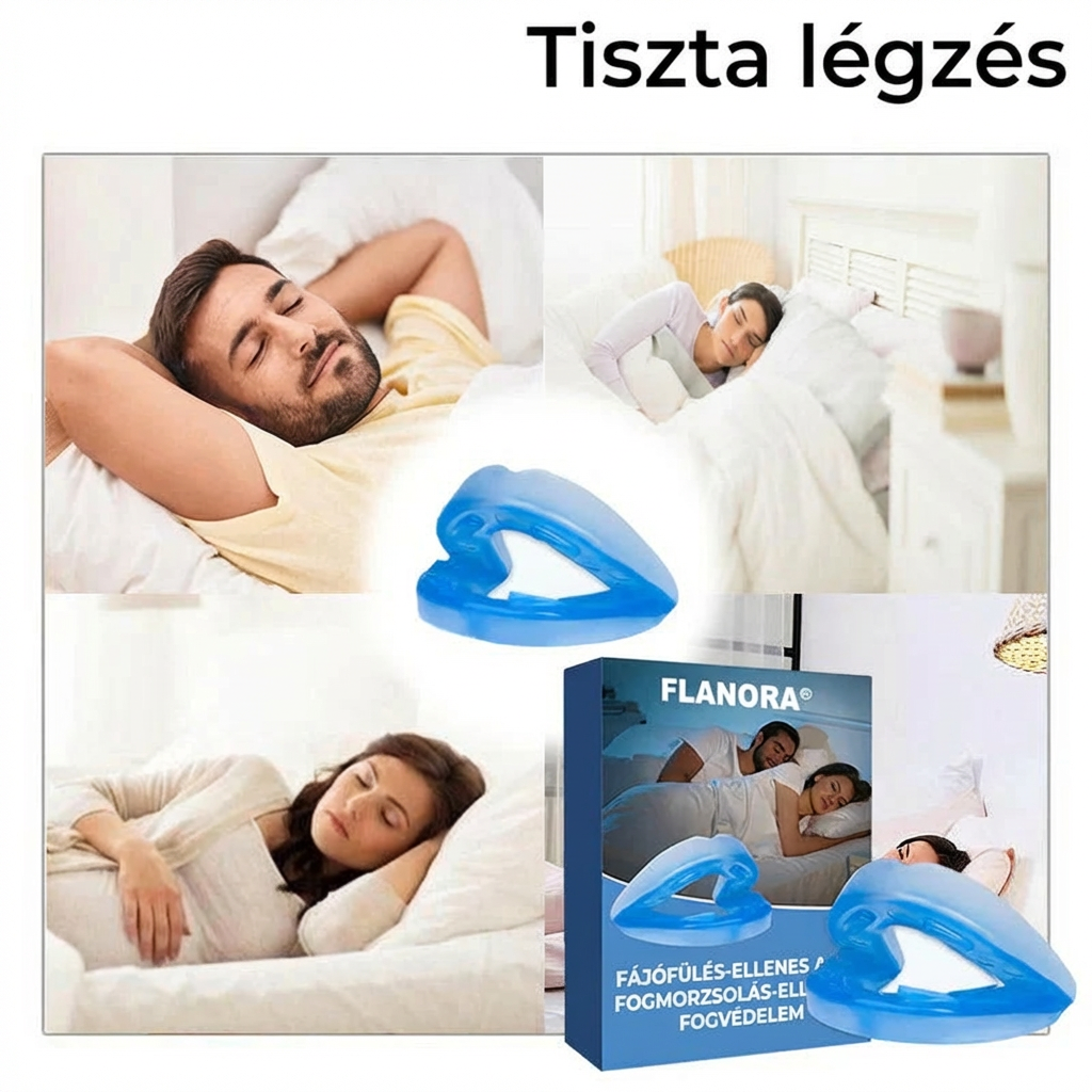 😴Az alvás megmentője🔥1+1 ingyen😪Flanora® Plus Horkolásgátló Szájbetét – CPAP/MAD Alternatíva – 180 Napos Garancia!