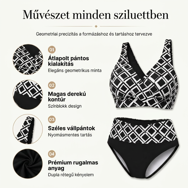 👙🌊Női magas derekú kétrészes bikini szett