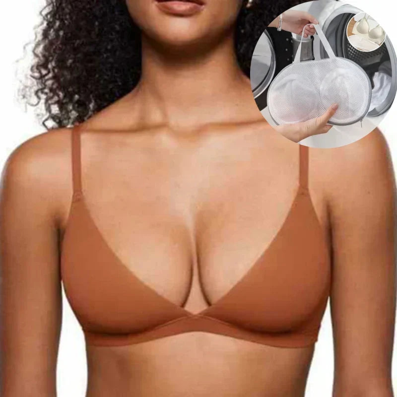 💞Női merevítő nélküli rugalmas anyagú támogató háromszög alakú bralette🌸