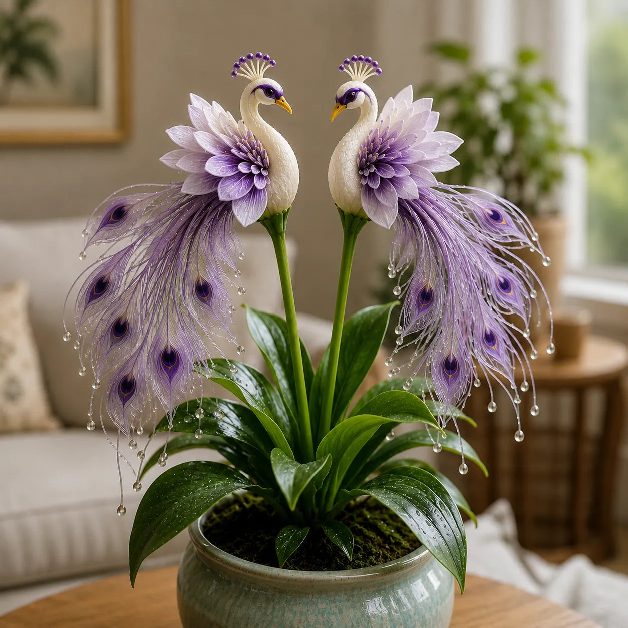 🦚 Pávaorchidea hagymák – Élő ékszer ✨