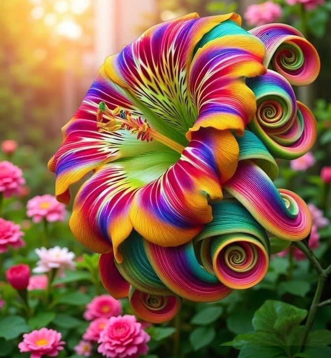 🌈Szivárványos örvény Spirálvirág magok - egy ritka virág