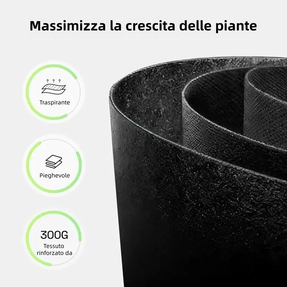 🌱 5 db-os, 19 literes (5 gallonos) termesztőzsák csomag – tartós, lélegző, füllel ellátott szövetcserepek zöldségekhez, virágokhoz és gyümölcsökhöz