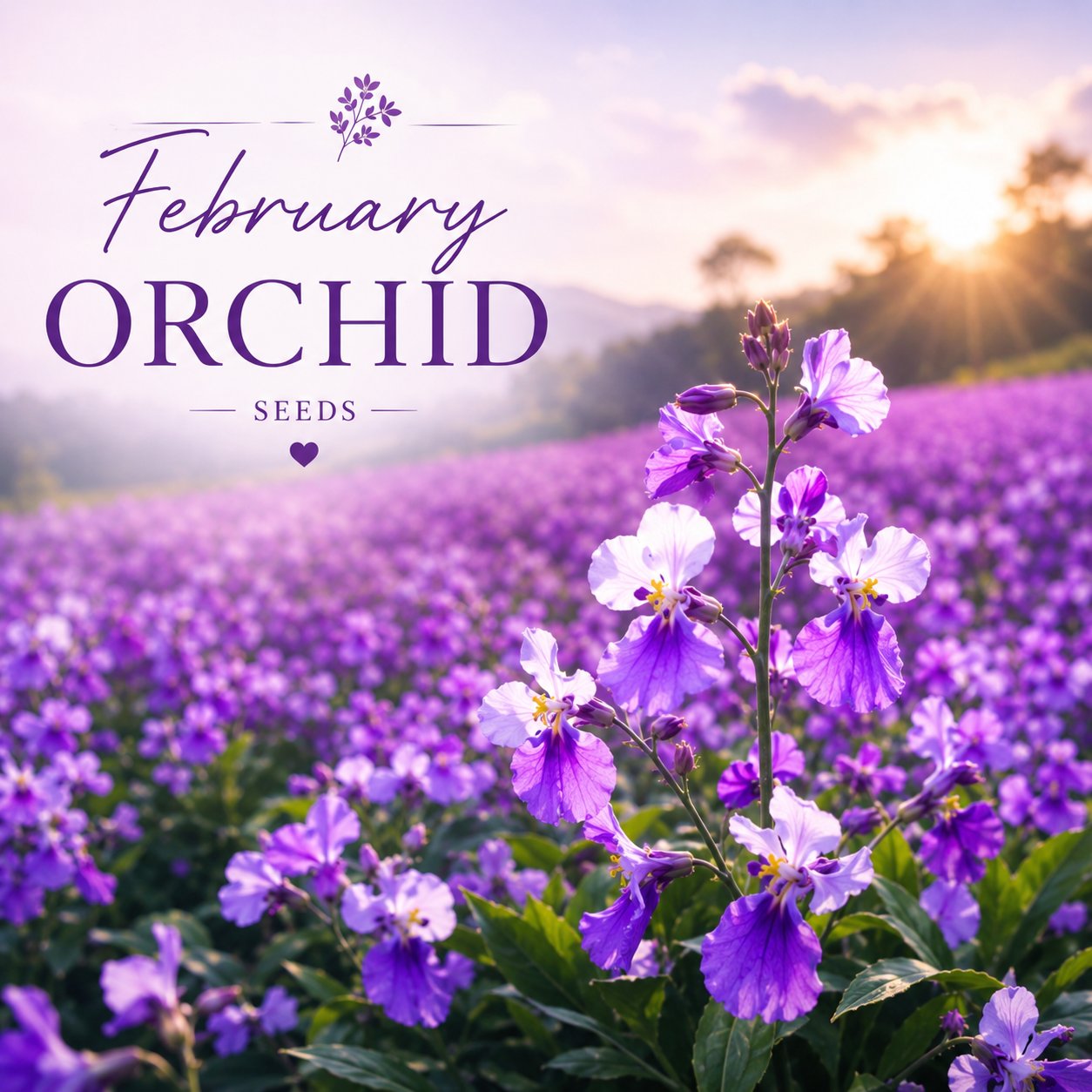 💜Februári orchidea magok | Infinity Purple Sea