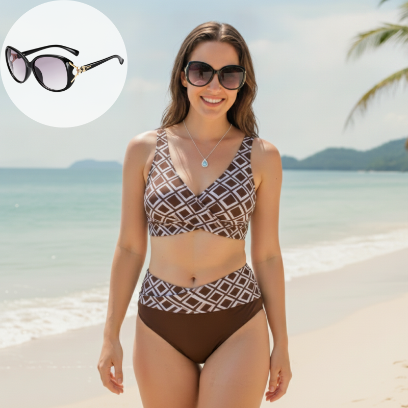 👙🌊Női magas derekú kétrészes bikini szett