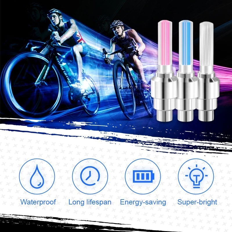 🌈 💡 Wodoodporne światła LED do kół 【✨ 1+3 gratis】