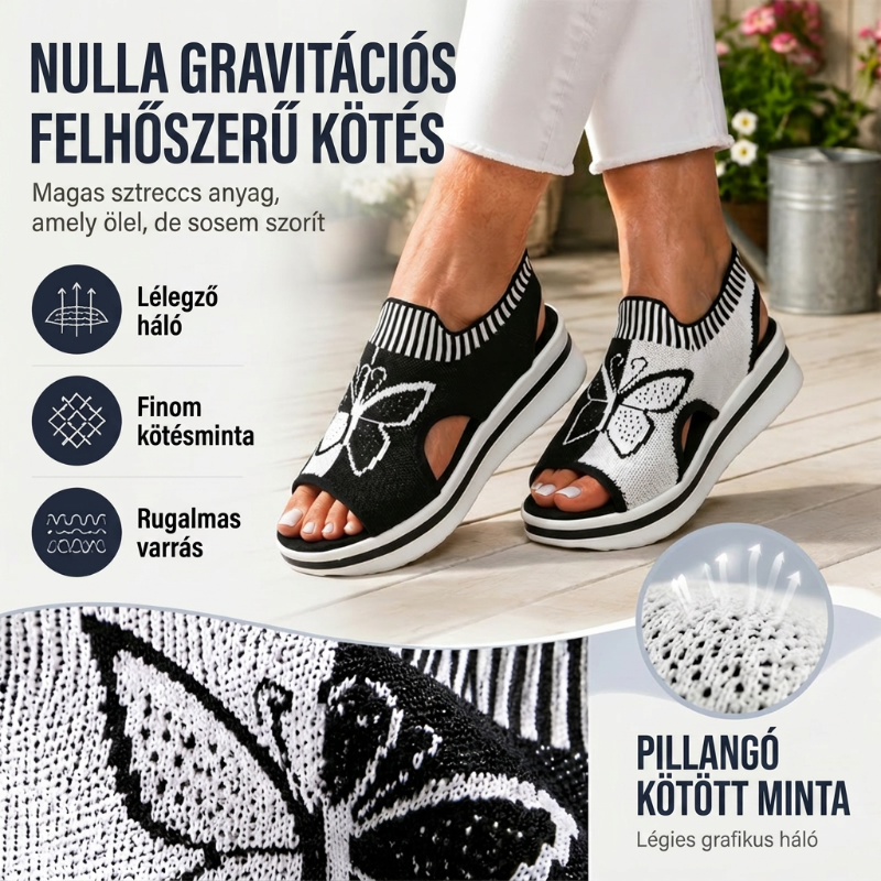 🦋👡Női szabadidős, nyitott orrú, vastag talpú strandpapucs (EU 36-43) 🏖️