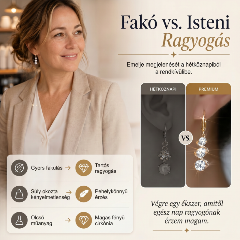 💎👗 Aszimmetrikus spirál és csepp alakú fülbevaló ✨