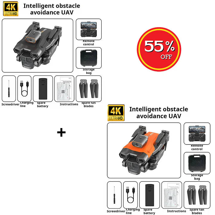 ❄🎄Oferta specjalna na rok 2025⛄🔔 Dron z kamerą 4K dla dorosłych, quadrocopter HS175D RC z automatycznym powrotem, funkcją Follow Me, silnikiem bezszczotkowym, lotem okrężnym, punktami trasy, utrzymywaniem wysokości, trybem bezgłowym, 28 minutami lotu! !